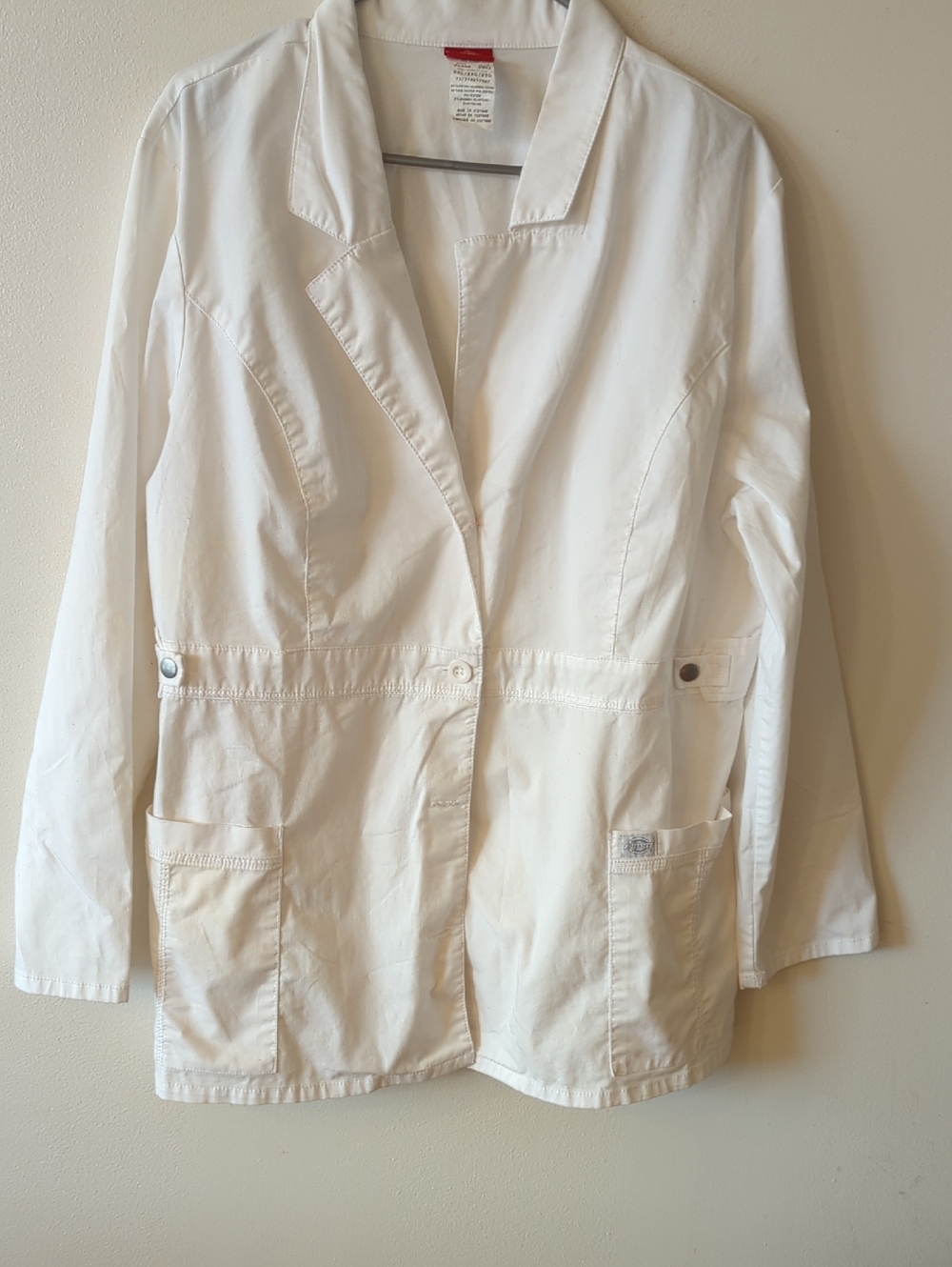 Dickies Women's White Lightweight Utility Blazer 2XL